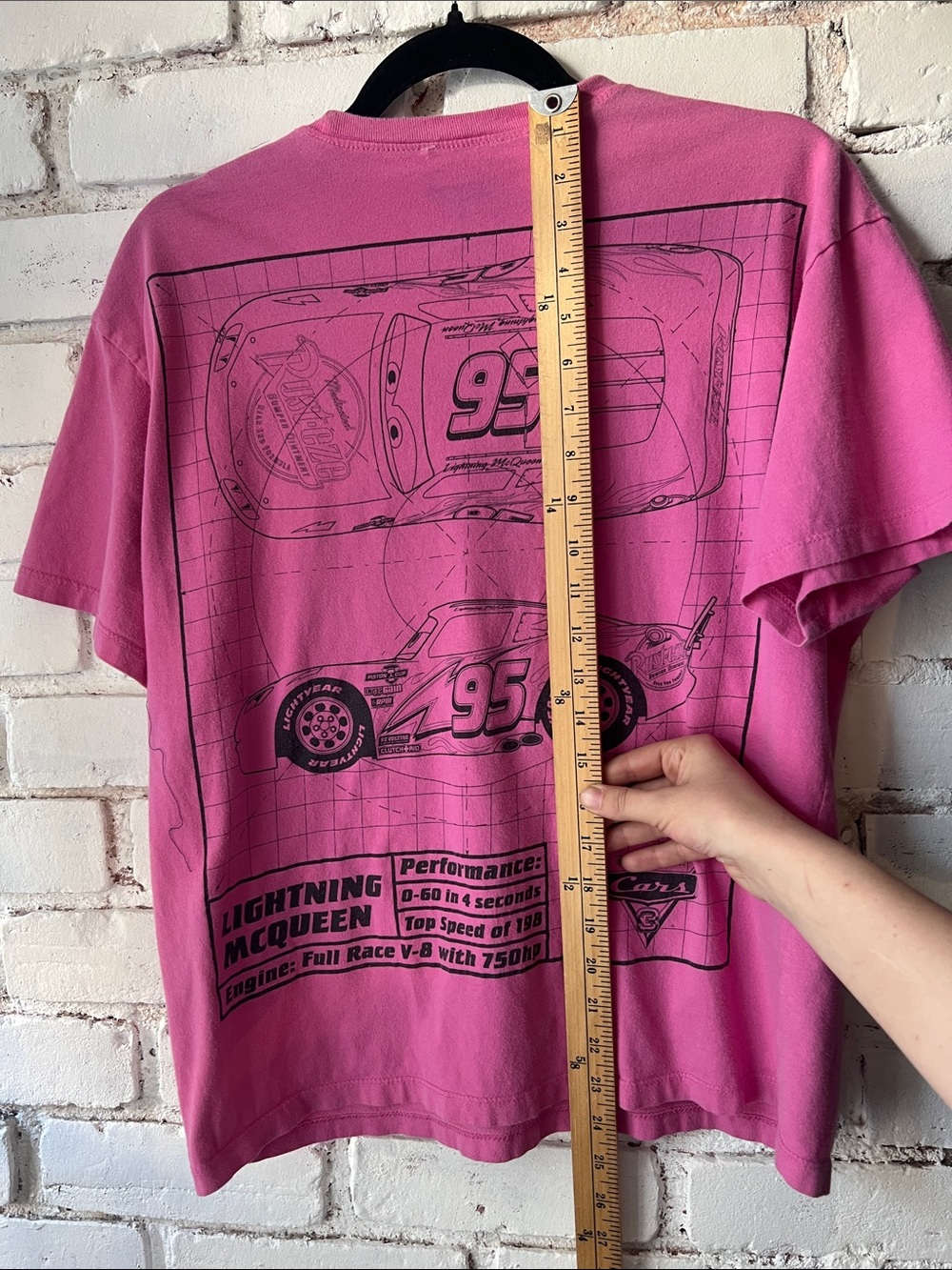Disney Pixar CARS Pink Short-Sleeve Graphic Tee for Women and kids - Picture 5 of 6